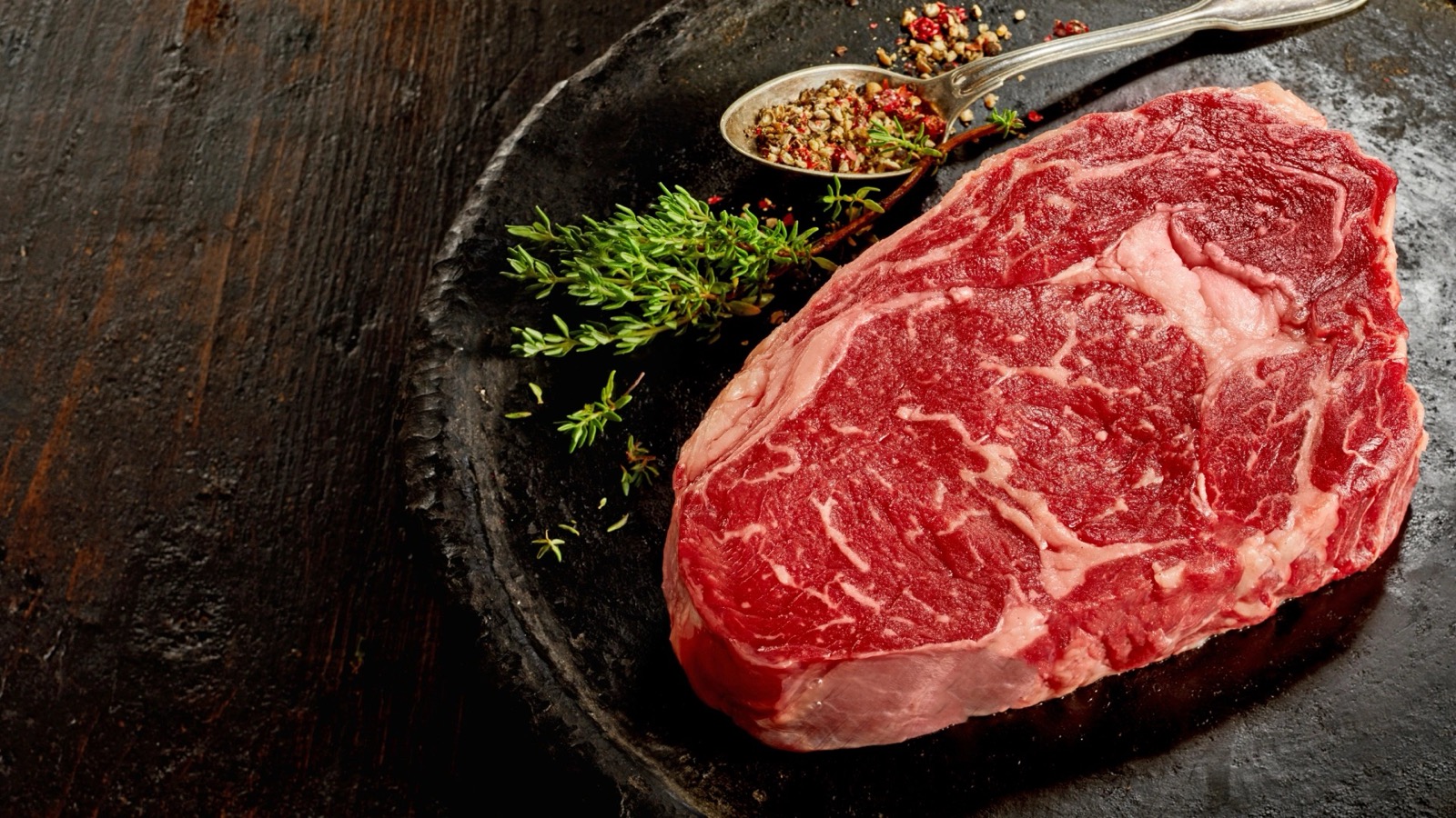 A marbled ribeye from Beef Bootlegger, ready for the grill