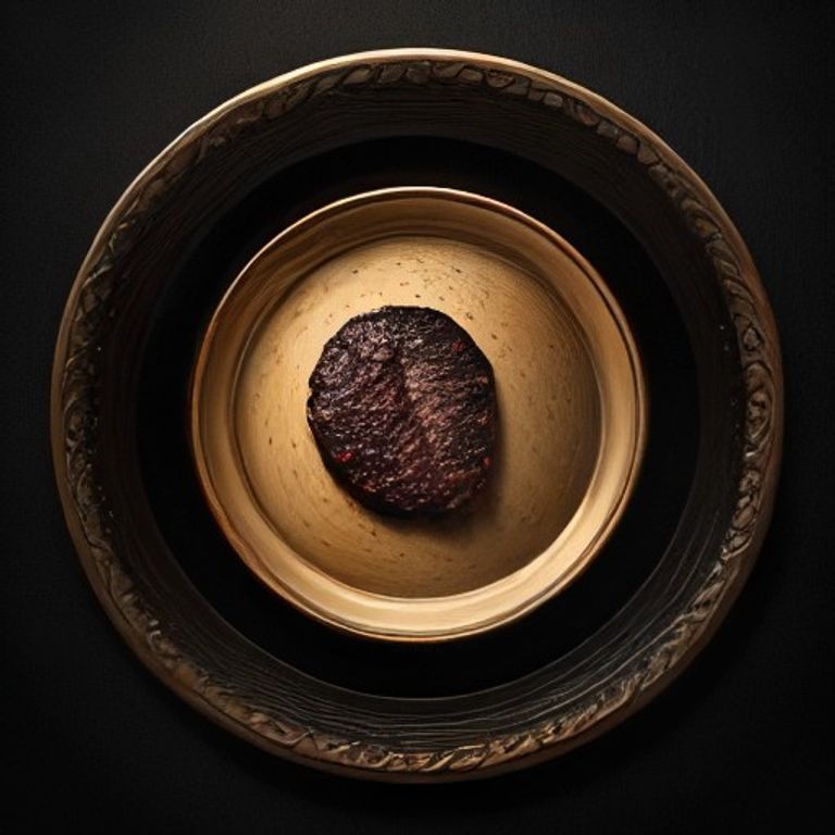A plated steak, served at the table